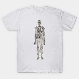 Spooky Skeleton Man - Vintage 1934 Illustration T-Shirt
